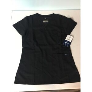Adar Pro  V-Neck Scrub Top Women's Tailored Fit P9400 Black XS